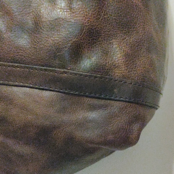 Patricia Nash Benvenuto Chocolate Brown Leather Convertible Tote Stud Purse Xl - Picture 5 of 14